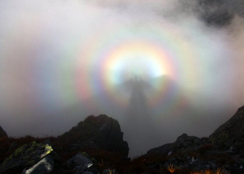 Rainbow Halo over Mountains