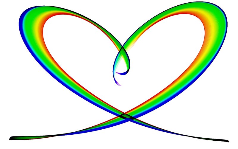 rainbow heart design