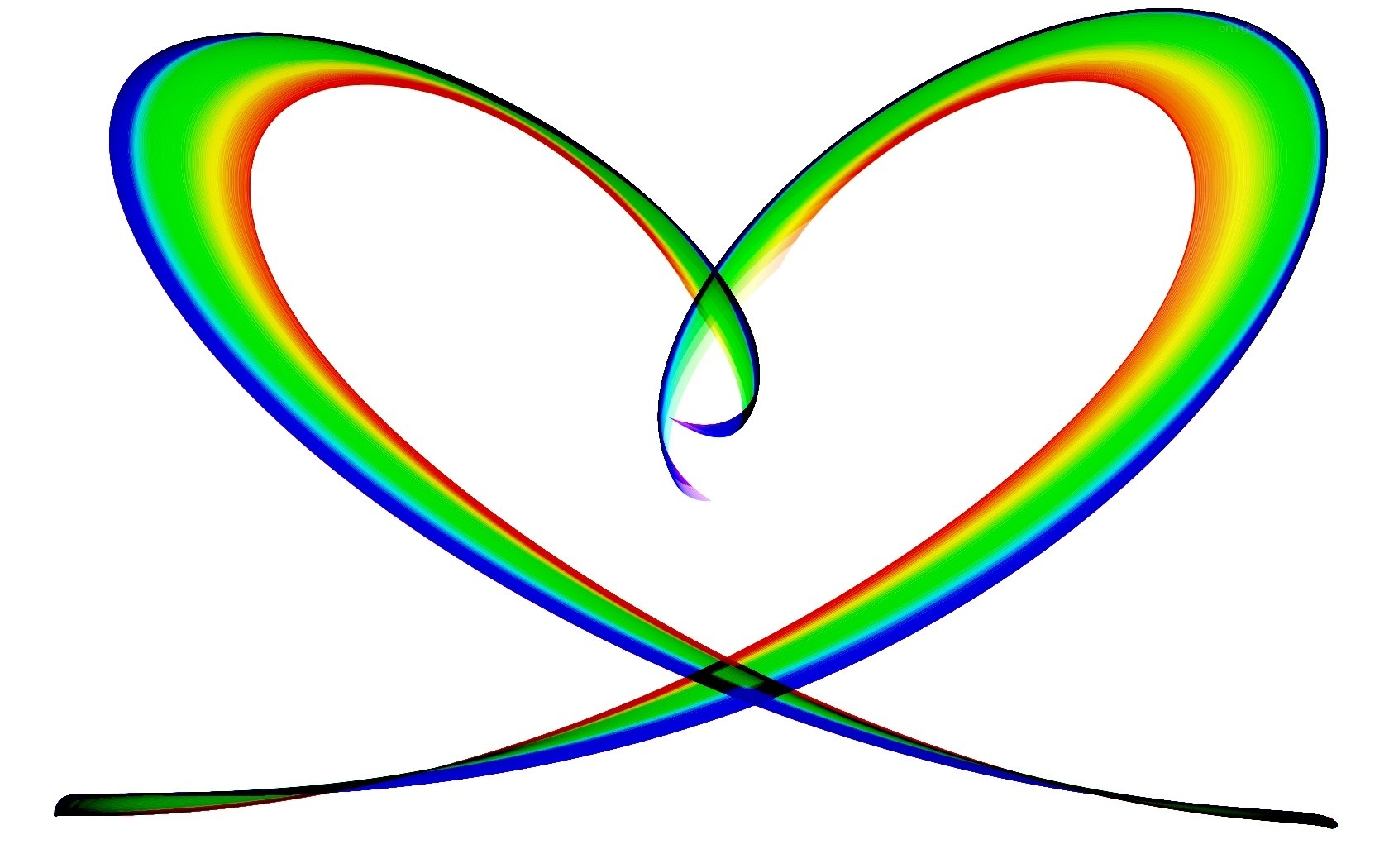 rainbow heart design