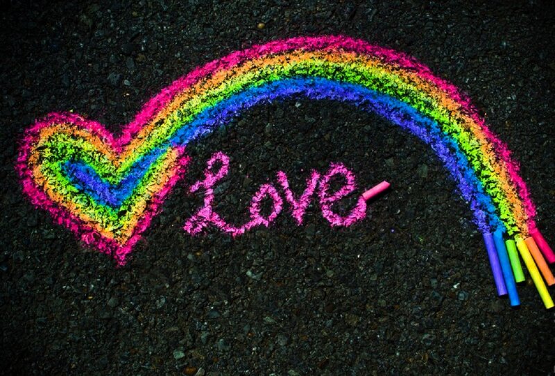 Rainbow Heart Drawing