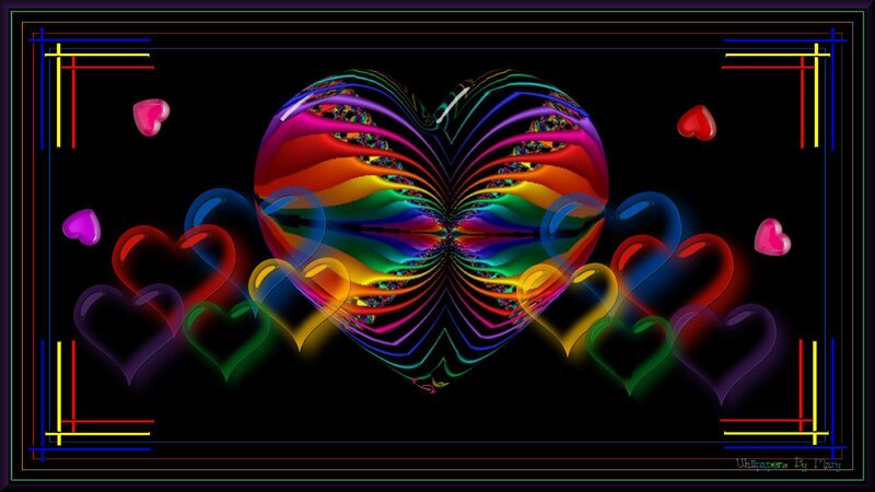 Rainbow Heart Fractal