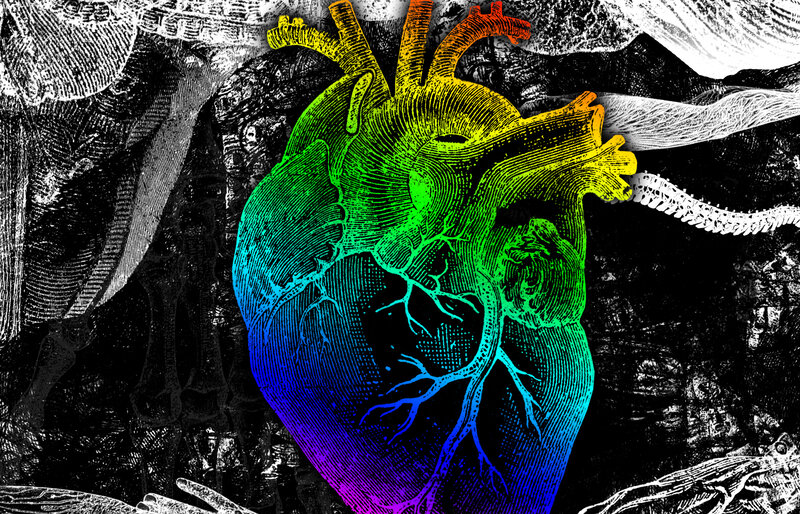 Rainbow heart illustration
