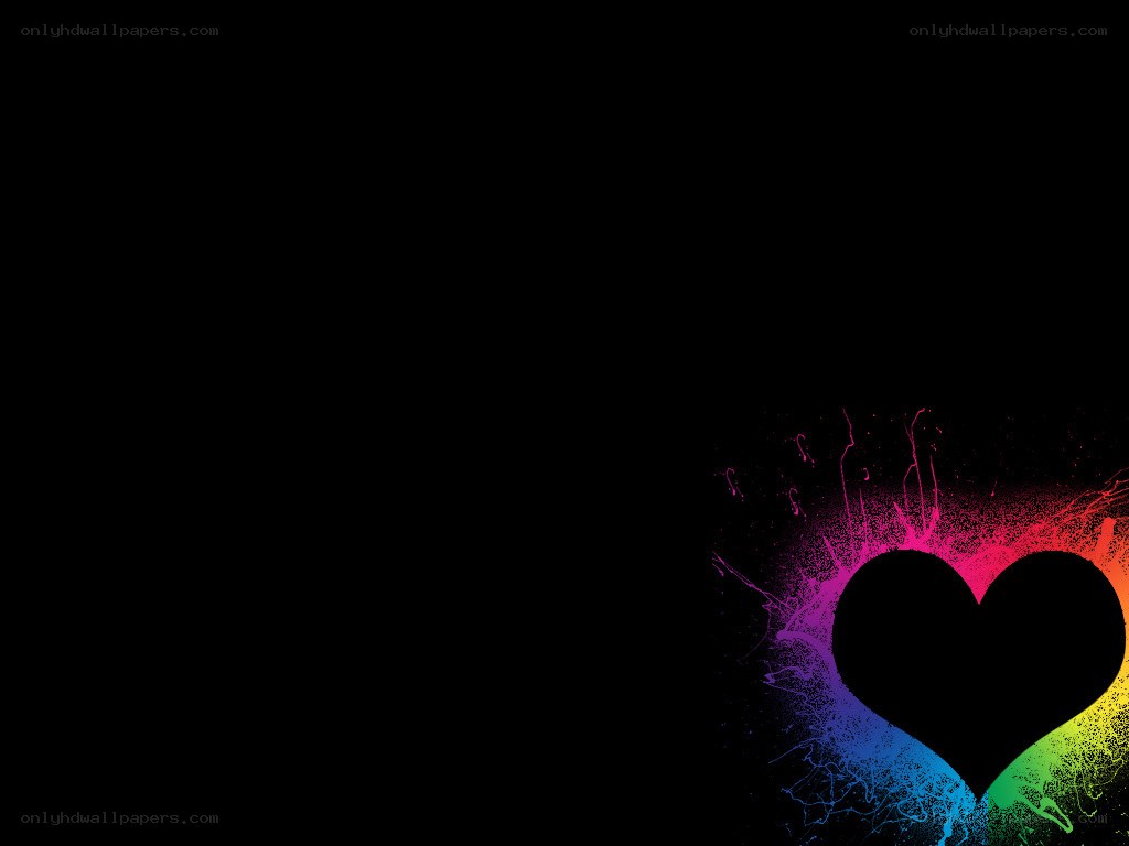 rainbow heart splatter
