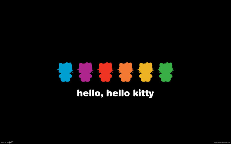 rainbow hello kitty characters