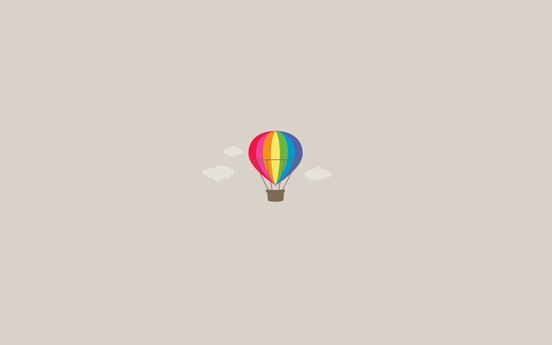 rainbow hot air balloon