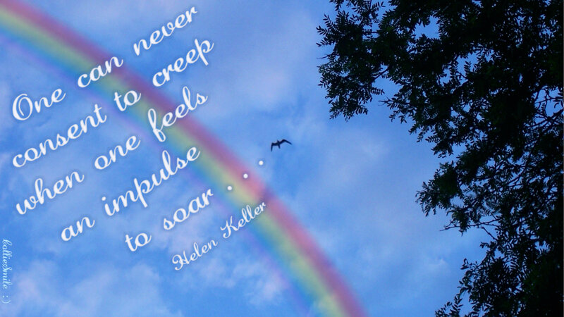 Rainbow in Blue Sky — Serene, Afternoon