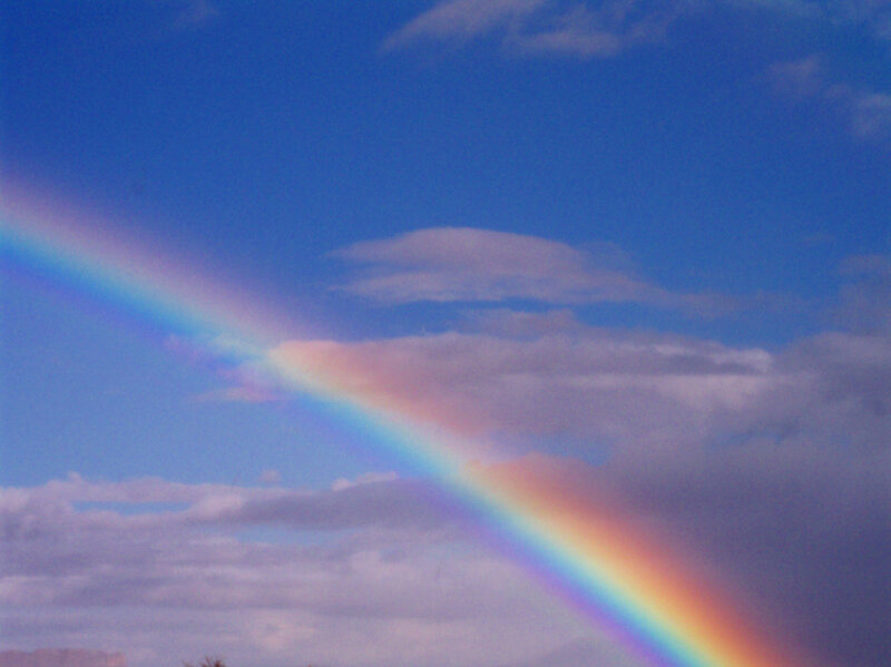 Rainbow in Blue Sky — Serene, Photograph