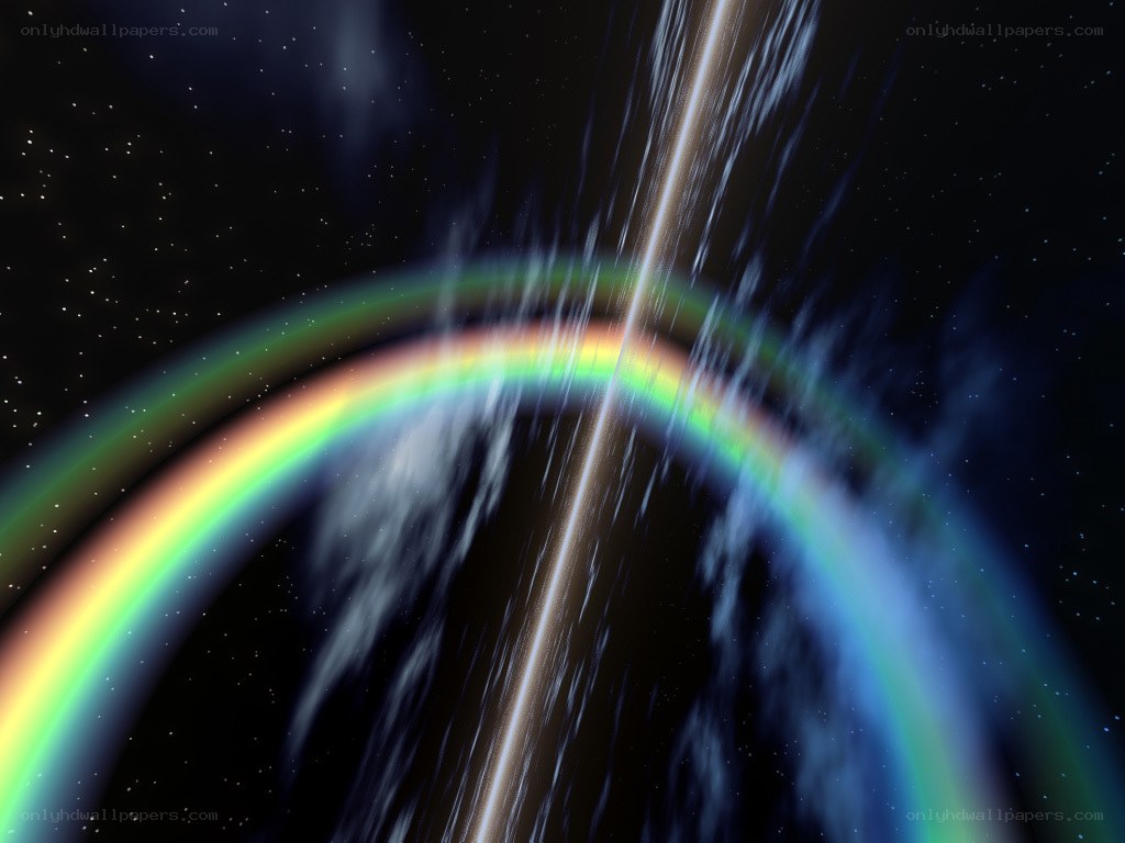Rainbow in space