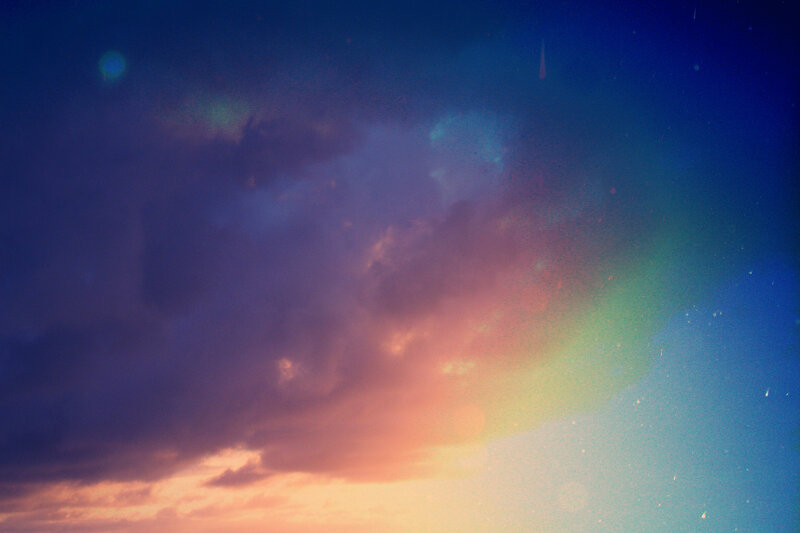 rainbow in the evening sky