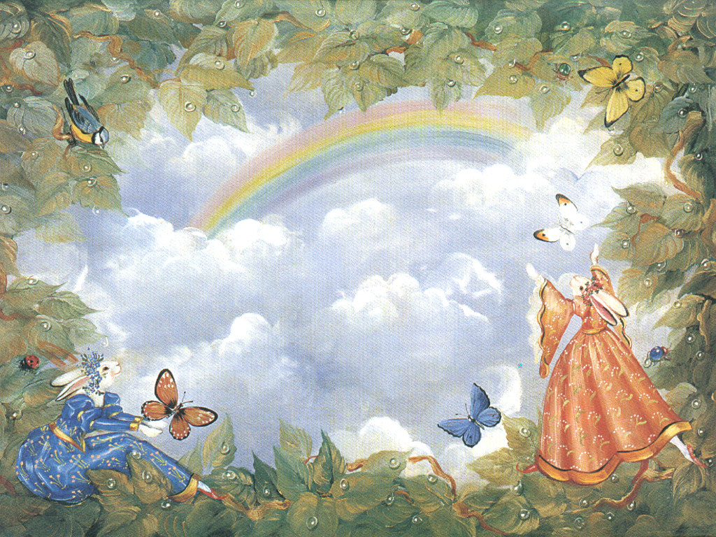 Rainbow in the garden
