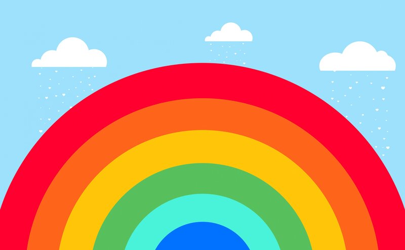 Rainbow in the Sky — Blue, Calm