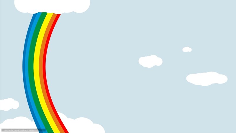 Rainbow in the Sky — Blue, Serene, Morning