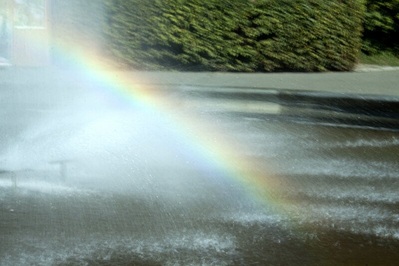 Rainbow in Water Spray
