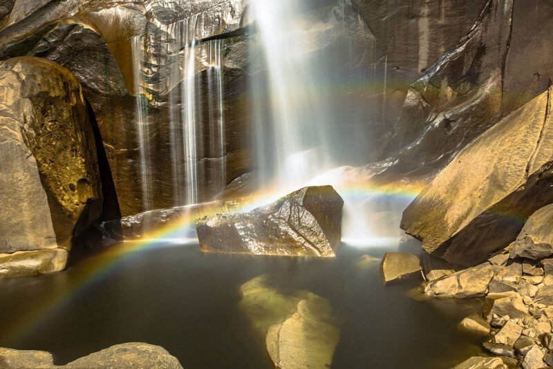 Rainbow in Waterfall Pool