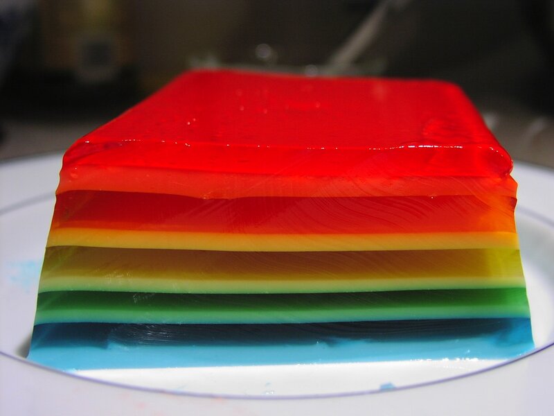 rainbow jello dessert