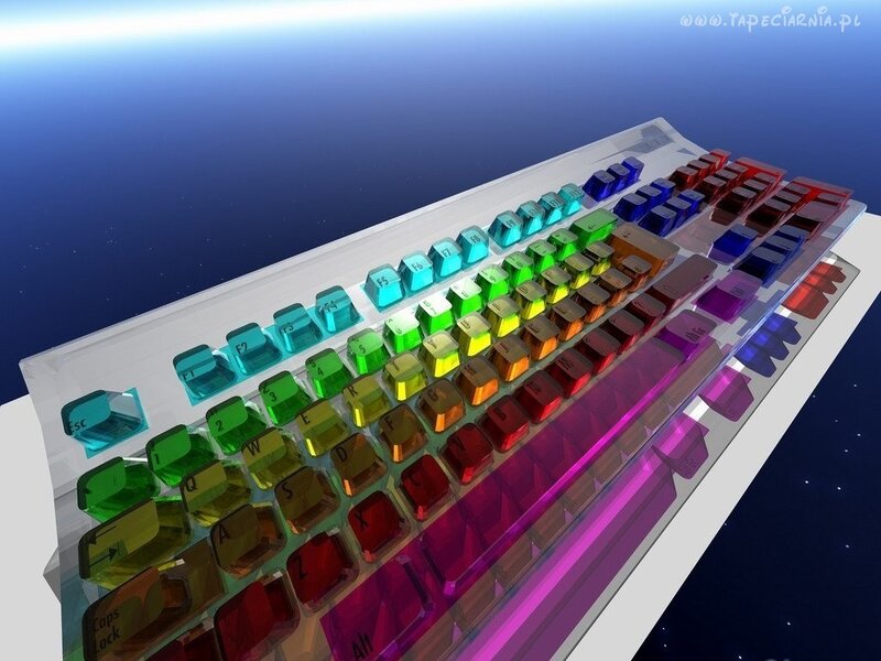 Rainbow Keyboard in Space — Blue