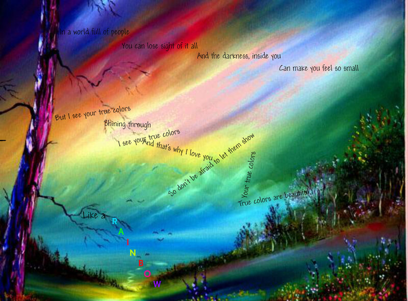 Rainbow Landscape Painting