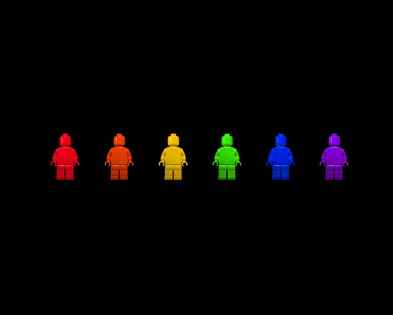 rainbow lego minifigures