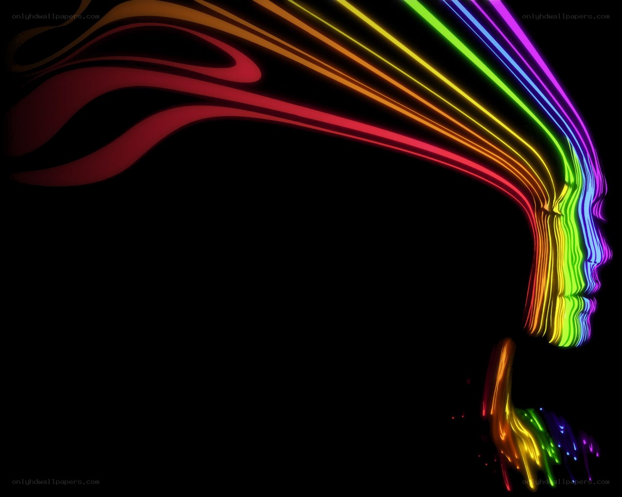 rainbow light art of a face