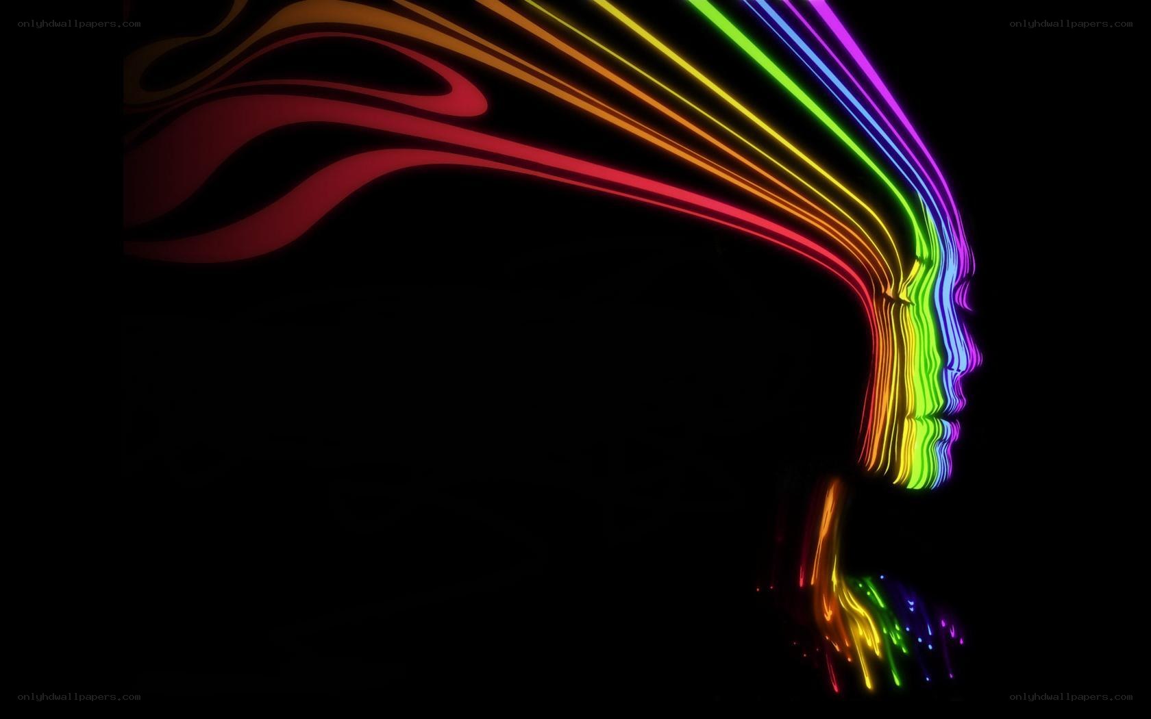 rainbow light art portrait