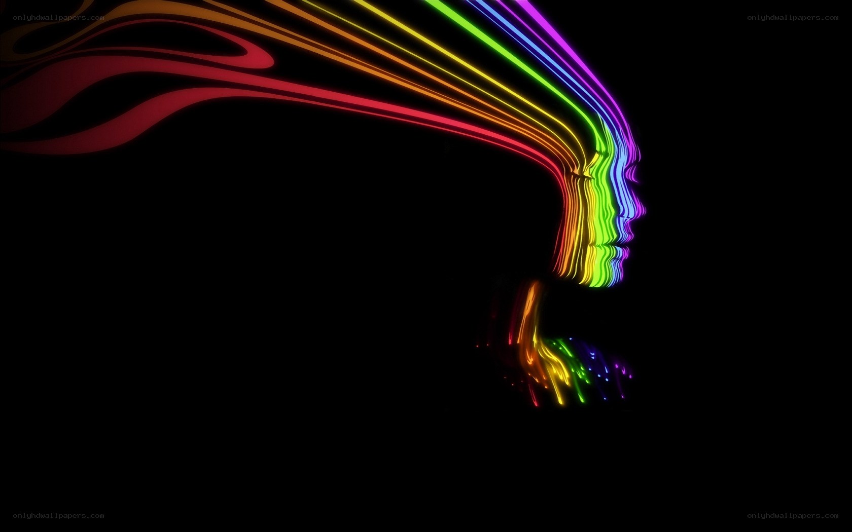 Rainbow light art portrait