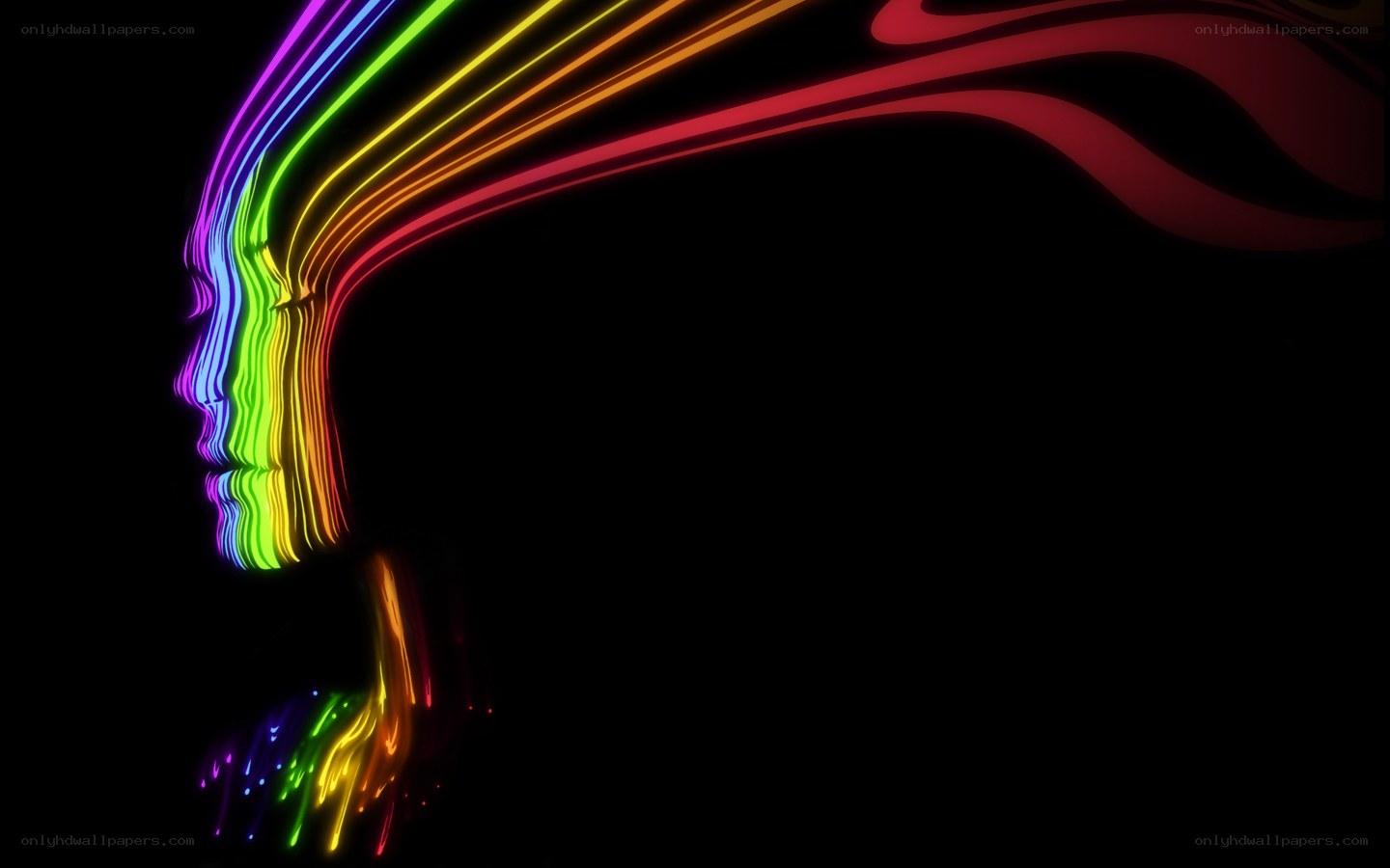 rainbow light art portrait