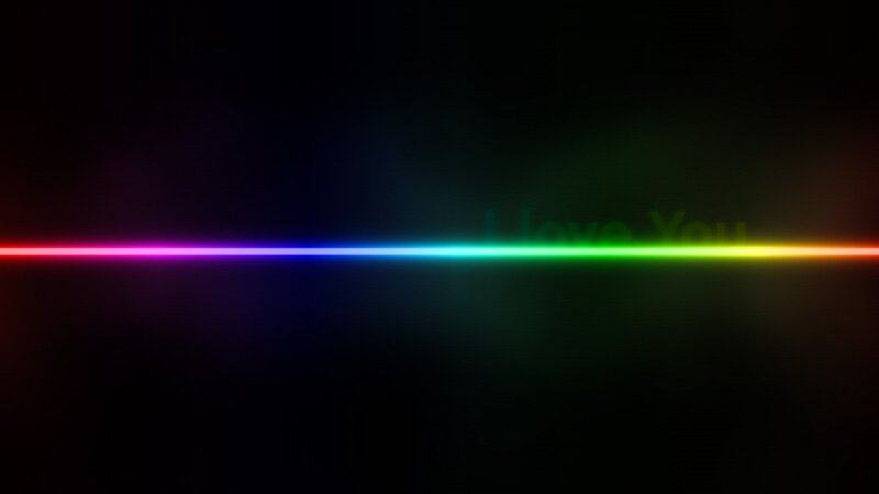Rainbow Light Beam — Black, Minimalist