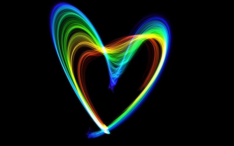 rainbow light heart