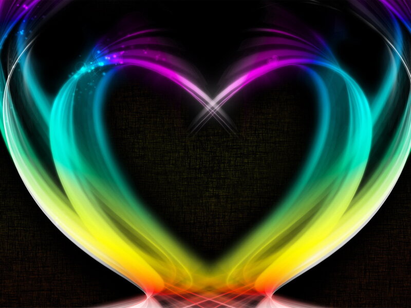 Rainbow Light Heart — Purple