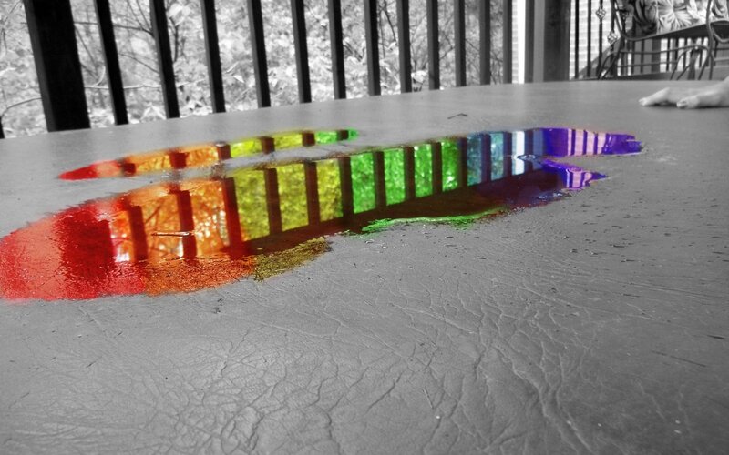Rainbow Light on Table