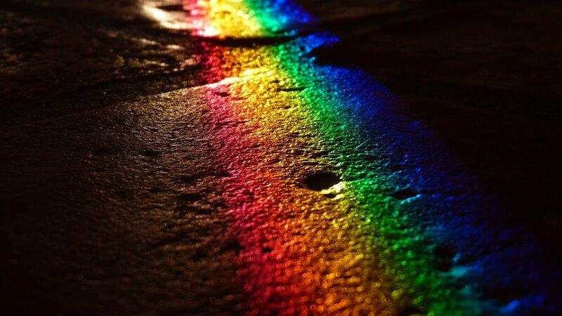 Rainbow Light on Wet Ground