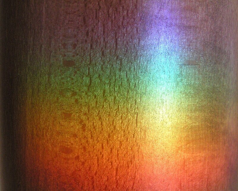Rainbow Light on Wood — Red