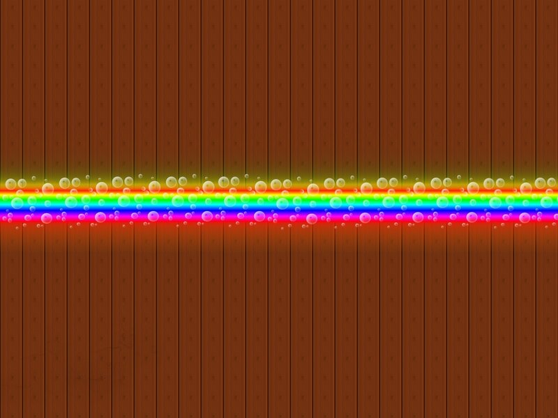 Rainbow light on wood
