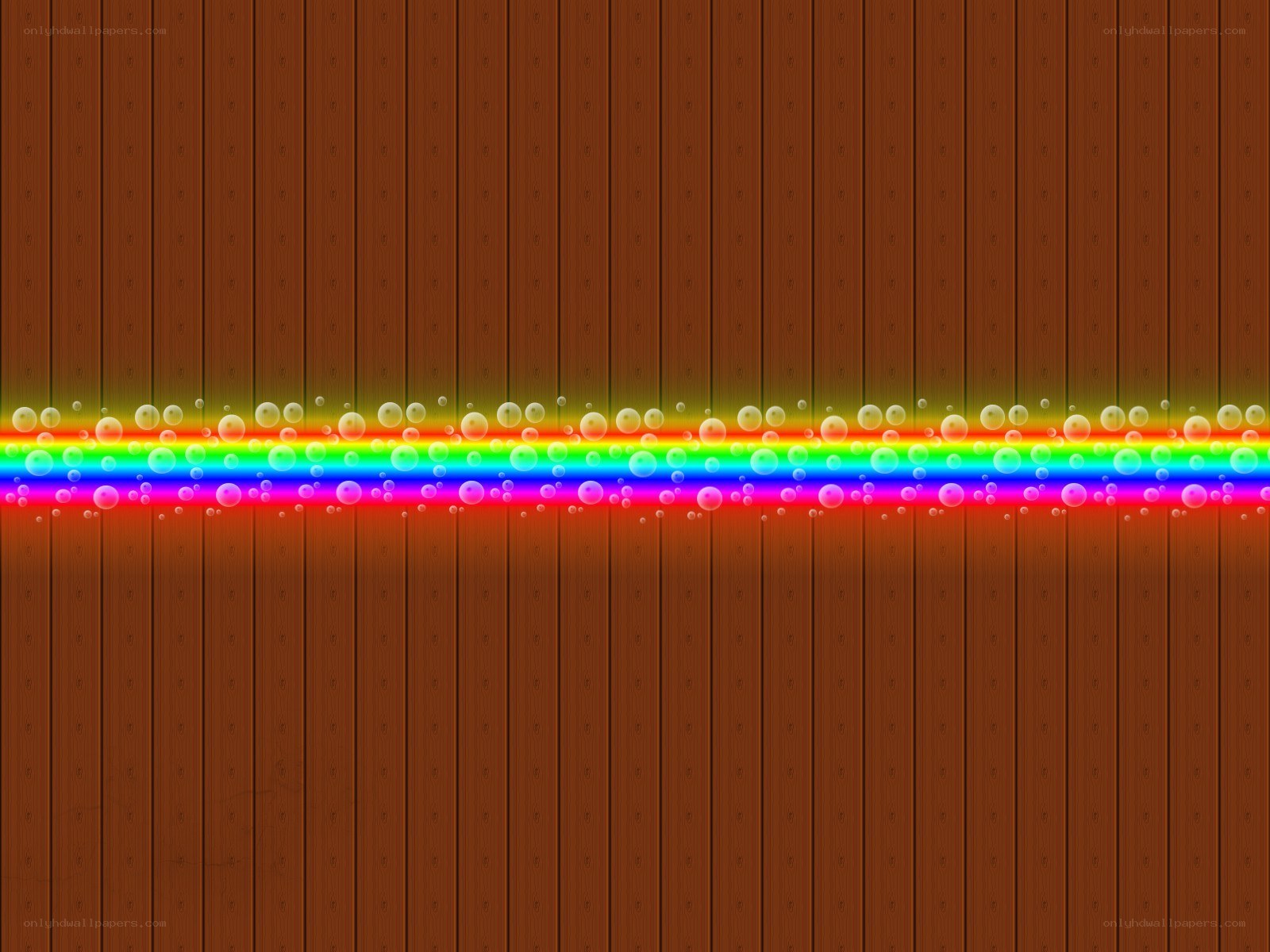 Rainbow light on wood