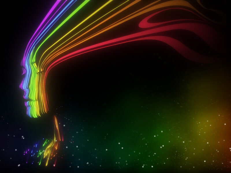 rainbow light silhouette