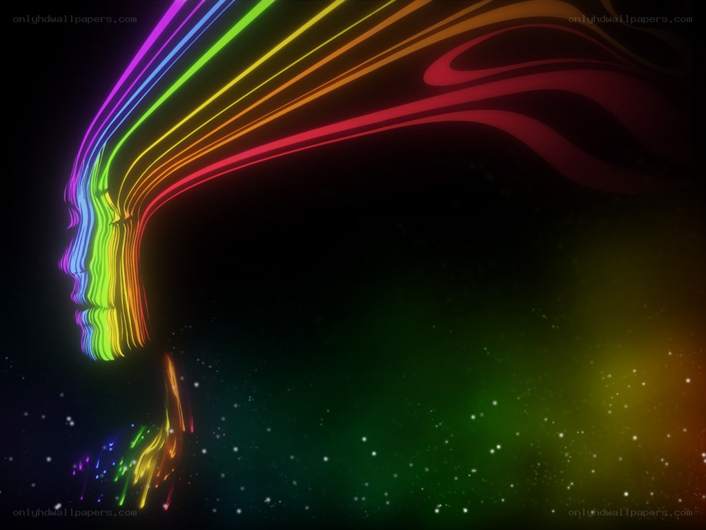 rainbow light silhouette