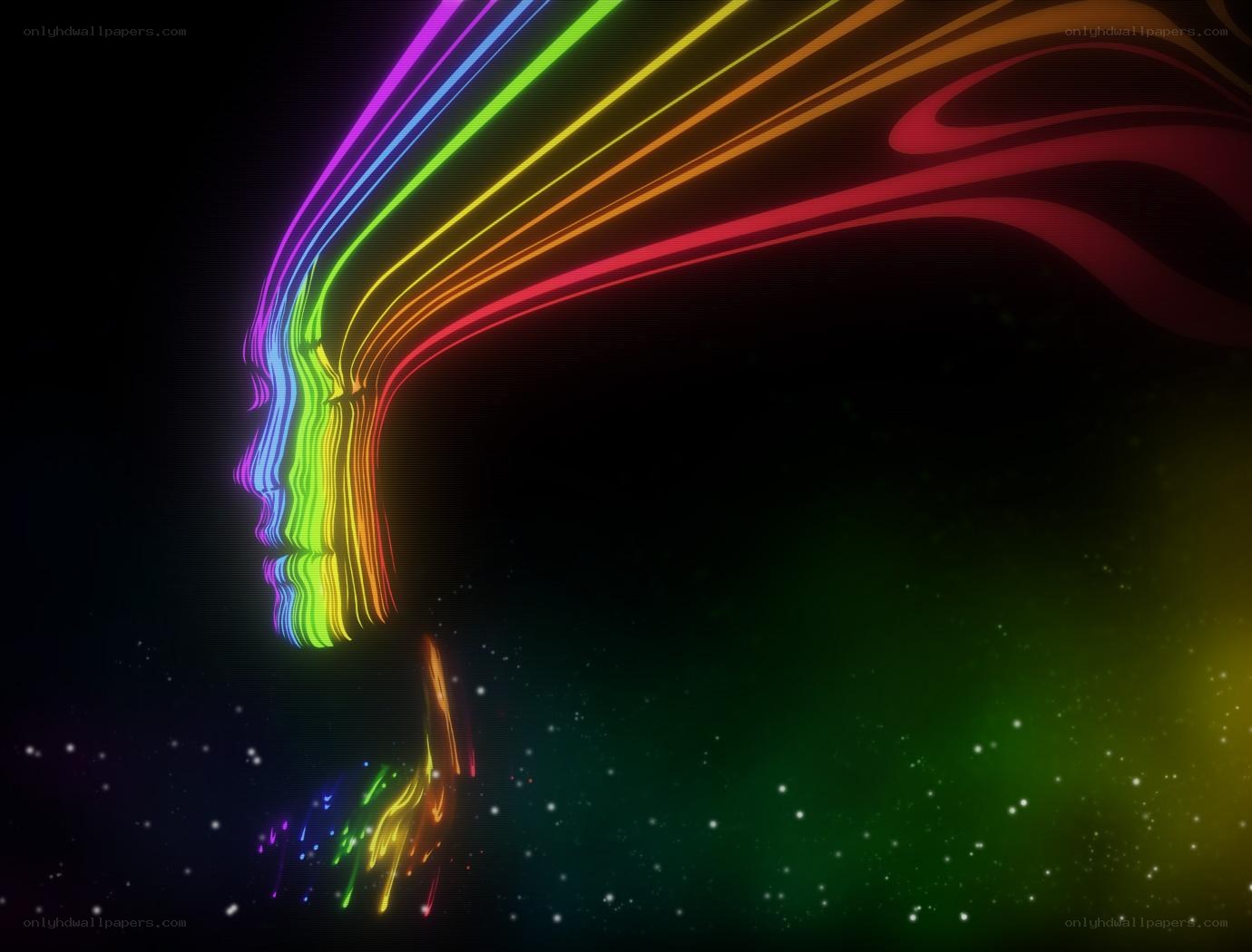 rainbow light silhouette