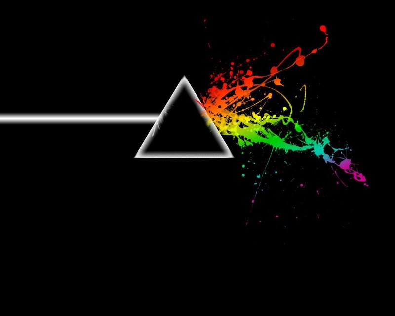 rainbow light spectrum triangle