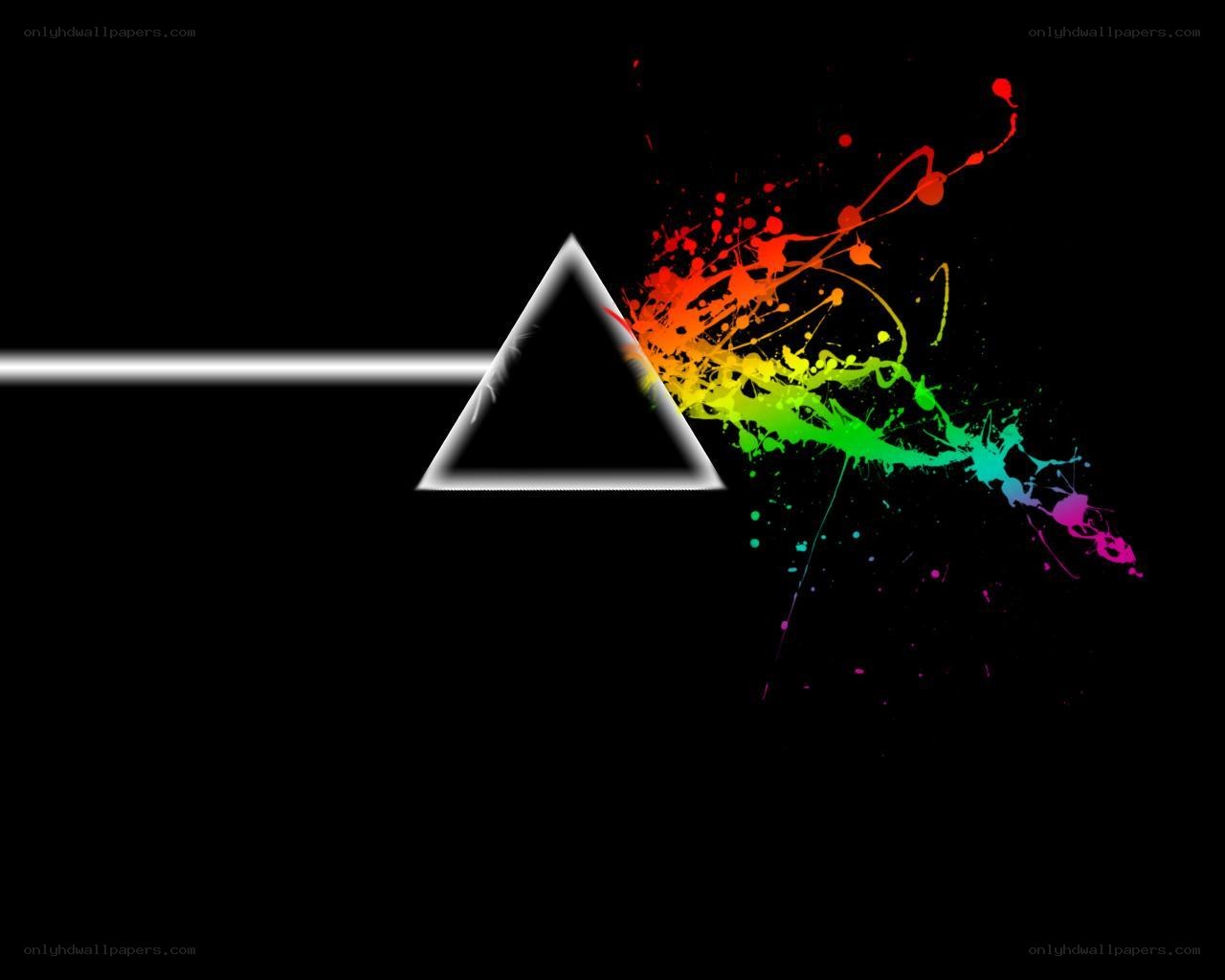 rainbow light spectrum triangle