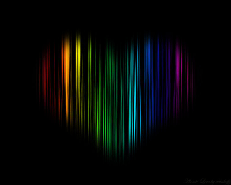 Rainbow light streaks