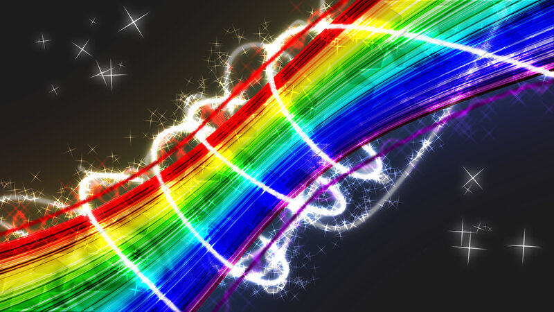 Rainbow light streaks