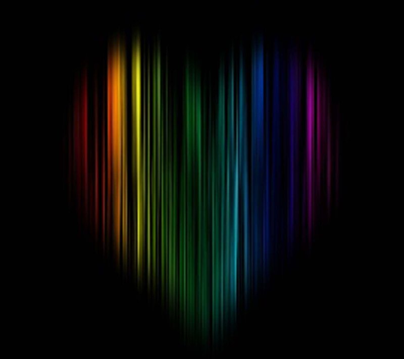 Rainbow Light Streaks — Red, Calm