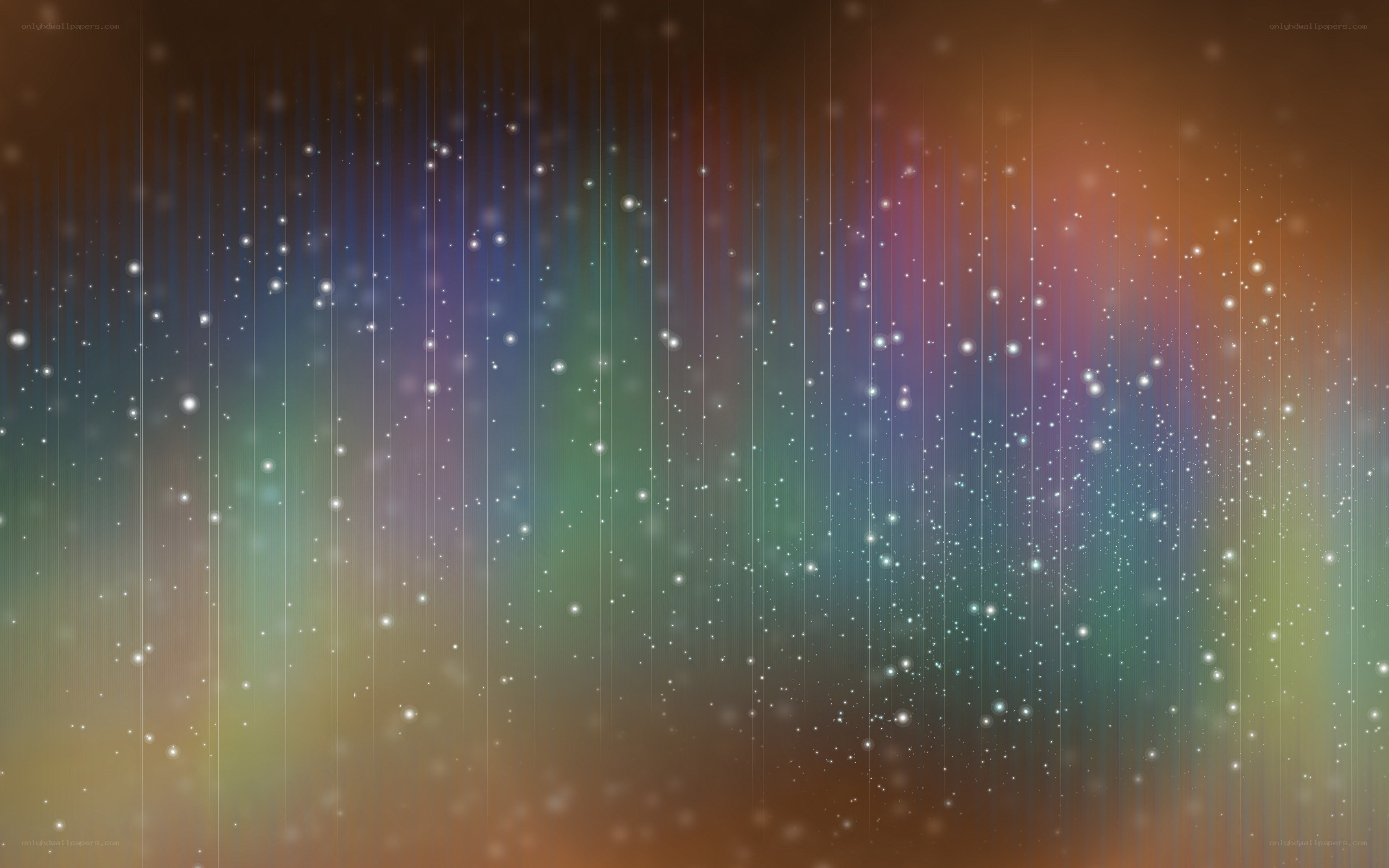 rainbow light streaks with stars