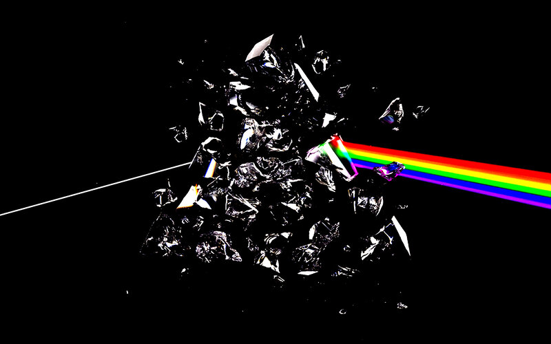 rainbow light through prism