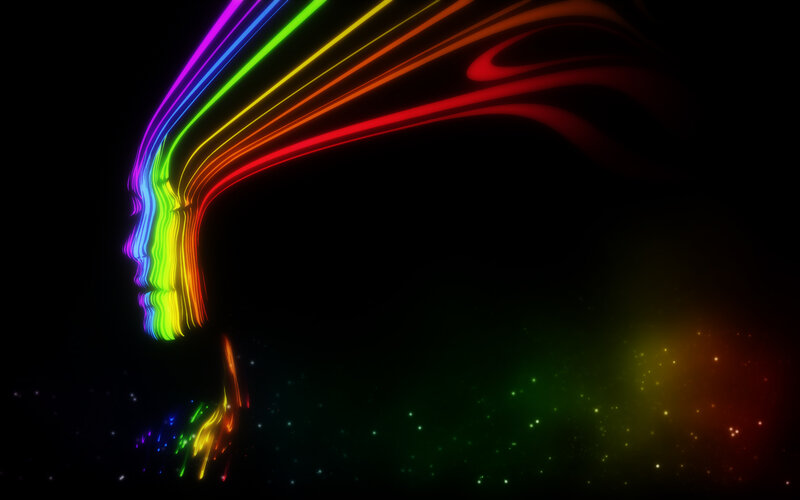 Rainbow light trail profile
