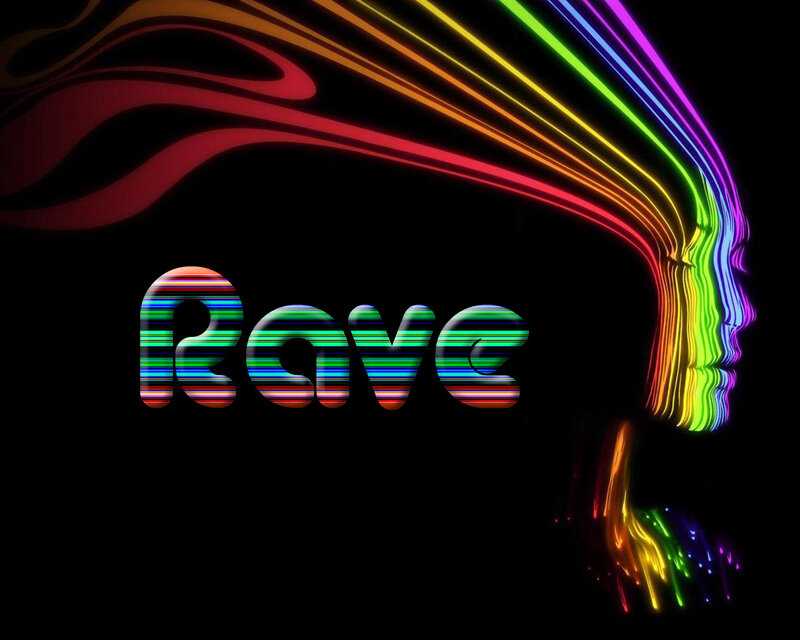 Rainbow light trails form a face