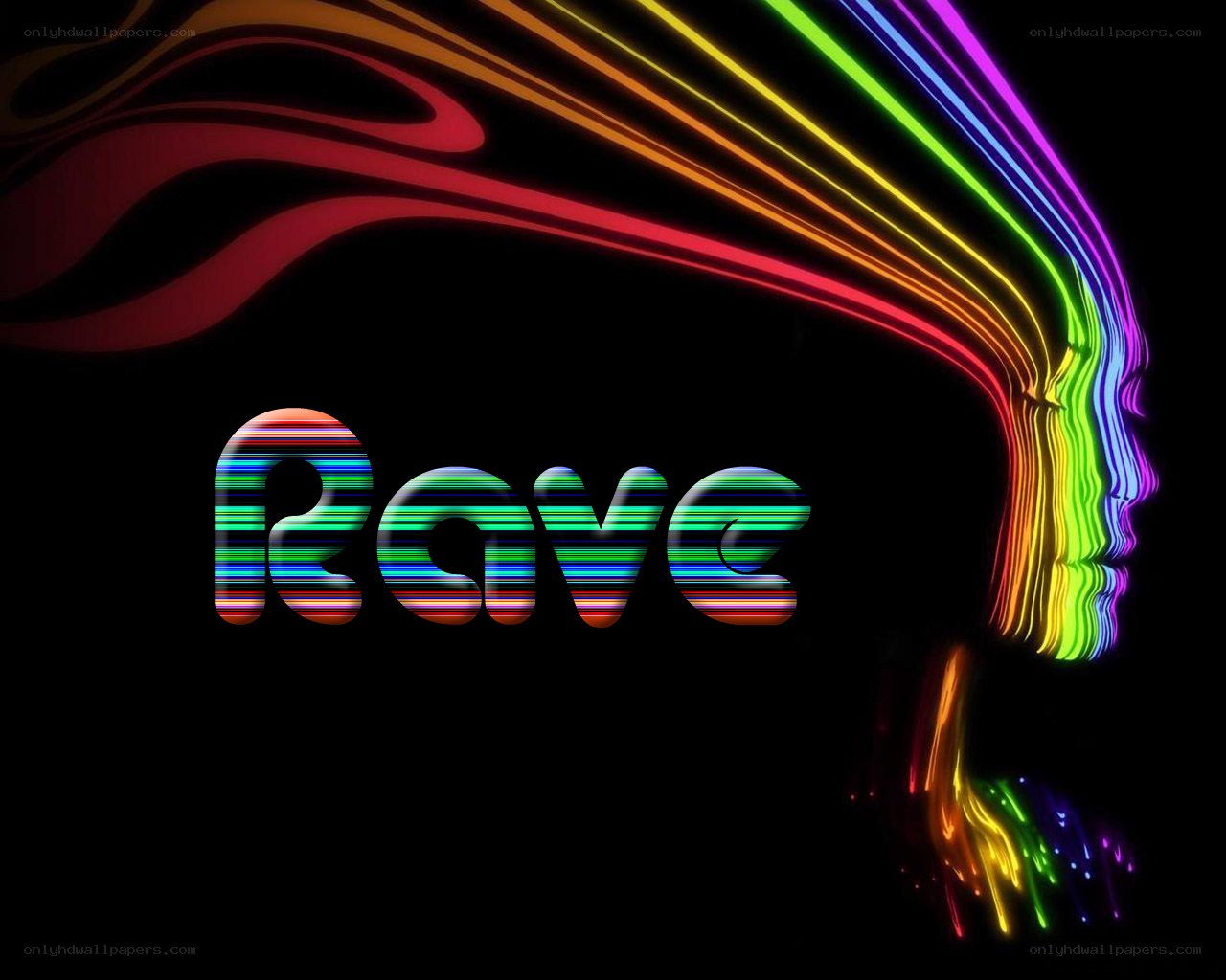 Rainbow light trails form a face