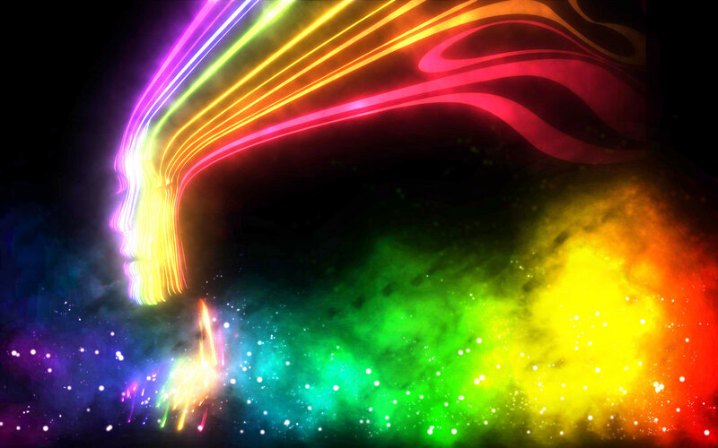 rainbow light trails