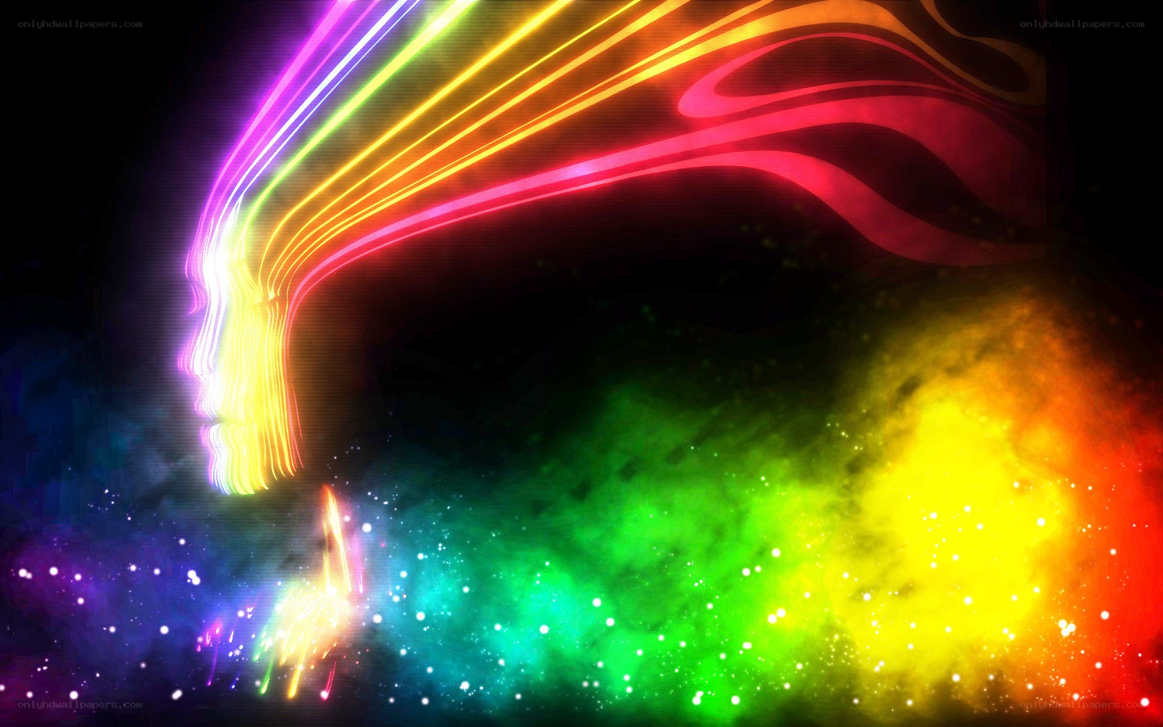 rainbow light trails