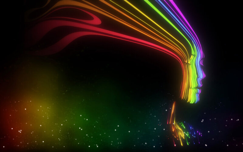 Rainbow light waves